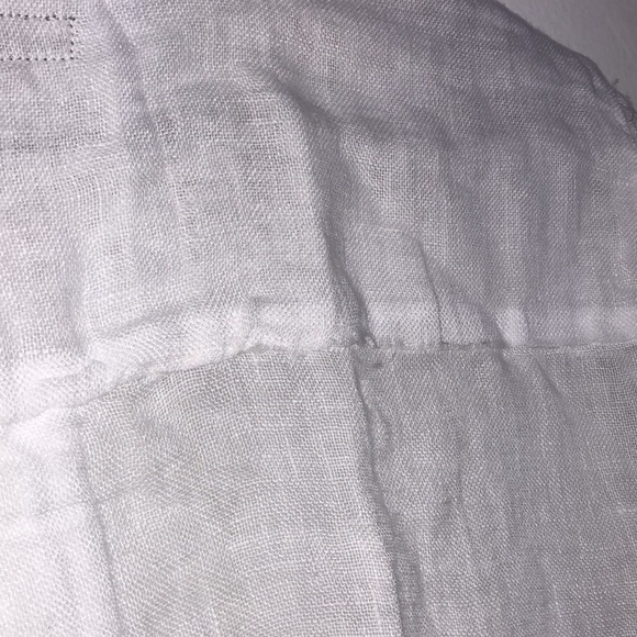 ENZA COSTA WHITE COTTON LINEN SHIRT DRESS - Picture 9 of 9